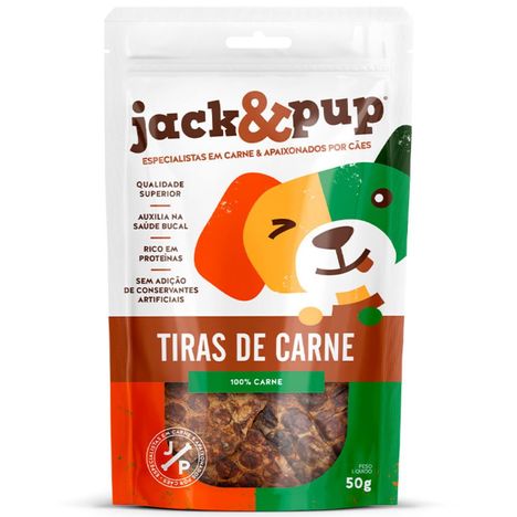 Petisco Jack&Pup Tiras de Carne para Cães 50g