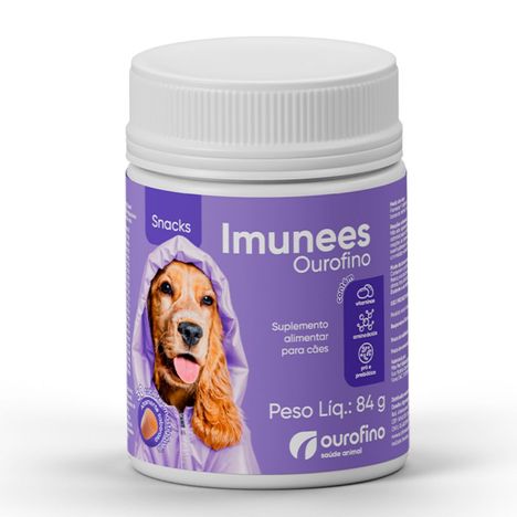 Suplemento Alimentar Imunees Snacks Para Cães Com 30 Tabletes Mastigáveis