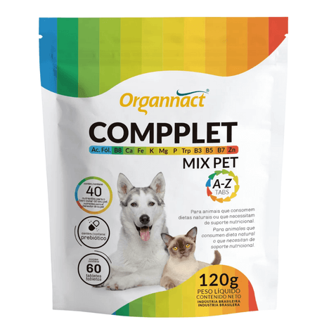 Suplemento Compllet Mix Pet A-Z com 60 Tabletes Suplemento Compllet Mix Pet A-Z com 60 Tabletes