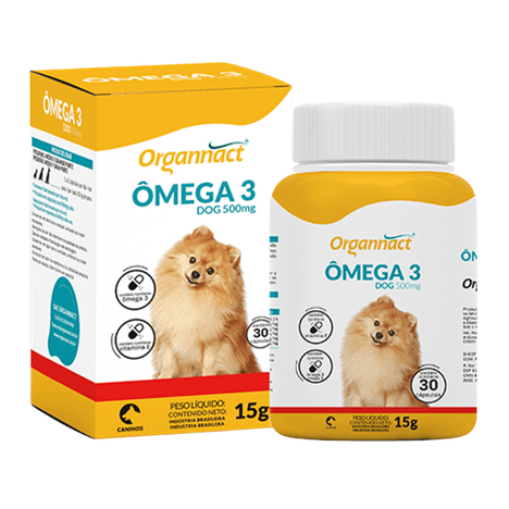 Suplemento Ômega 3 Dog para Cães com 30 Cápsulas de 500 mg Suplemento Ômega 3 Dog para Cães com 30 Cápsulas de 500 mg