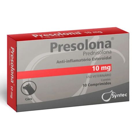 Anti-inflamatório Syntec Presolona para Cães 10mg com 10 Comprimidos Anti-inflamatório Syntec Presolona para Cães 10mg com 10 Comprimidos