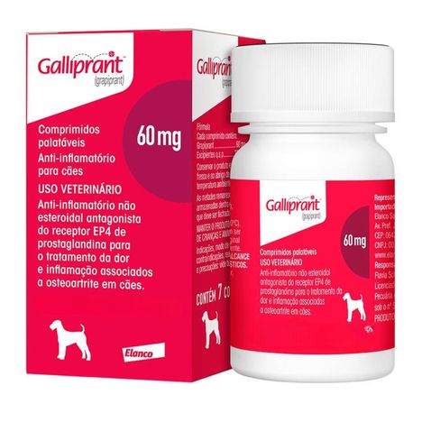 Anti-inflamatório Galliprant para Cães com 30 Comprimidos de 60 mg Anti-inflamatório Galliprant para Cães com 30 Comprimidos de 60 mg