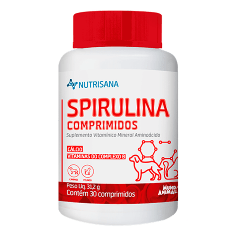 Suplemento Nutrisana Spirulina com 30 Comprimidos Suplemento Nutrisana Spirulina com 30 Comprimidos