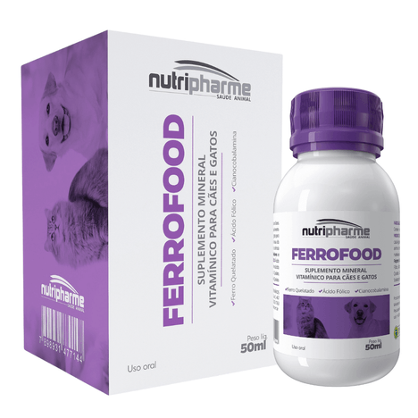 Suplemento Ferrofood para Cães e Gatos com 50 ml Suplemento Ferrofood para Cães e Gatos com 50 ml
