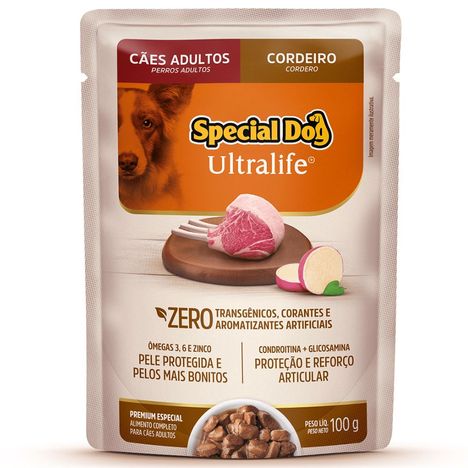 Sachê Special Dog Ultralife para Cães Adultos Sabor Cordeiro com Bata-Doce 100g
