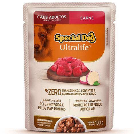 Sachê Special Dog Ultralife para Cães Adultos Sabor Carne com Bata-Doce 100g Sachê Special Dog Ultralife para Cães Adultos Sabor Carne com Bata-Doce 100g