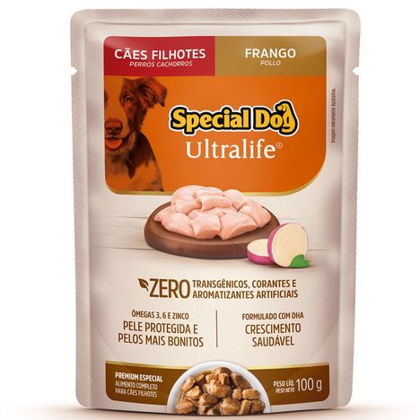 Sachê Special Dog Ultralife para Cães Filhote Sabor Frango com Bata-Doce 100g Sachê Special Dog Ultralife para Cães Filhote Sabor Frango com Bata-Doce 100g