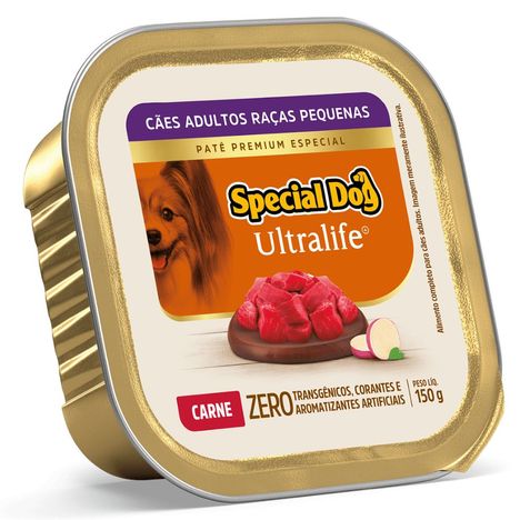 Ração Úmida Special Dog para Cães Adultos Raças Pequenas Sabor Patê de Carne 150g