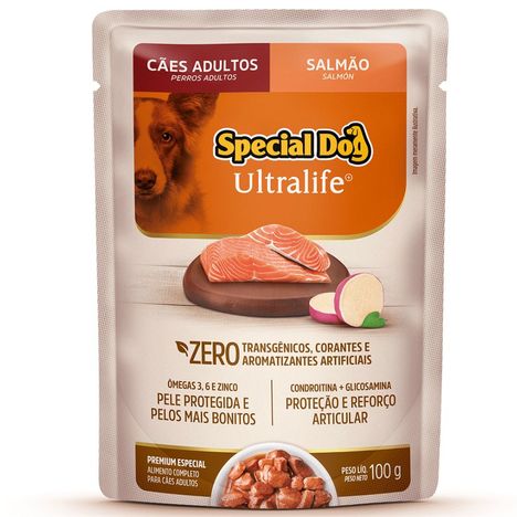 Sachê Special Dog Ultralife para Cães Adultos Sabor Salmão com Bata-Doce 100g Sachê Special Dog Ultralife para Cães Adultos Sabor Salmão com Bata-Doce 100g