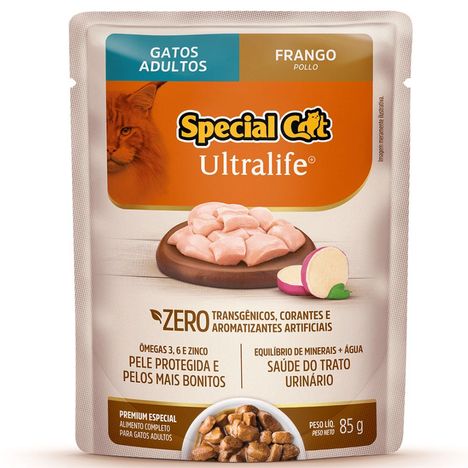 Sachê Special Cat Ultralife para Gatos Adultos Sabor Frango com Bata-Doce 85g Sachê Special Cat Ultralife para Gatos Adultos Sabor Frango com Bata-Doce 85g