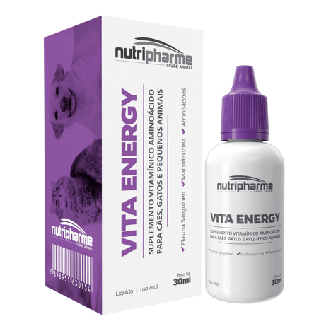 Suplemento Vita Energy para Cães e Gatos com 30 ml Suplemento Vita Energy para Cães e Gatos com 30 ml