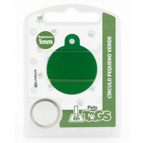 Plaquinha de Identificação Personalizada - Círculo Verde P