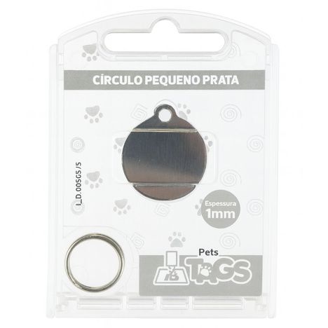 Plaquinha de Identificação Personalizada - Cículo Prata P
