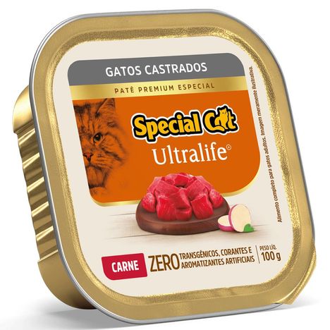 Ração Úmida Special Cat para Gatos Castrados Sabor Carne 100g Ração Úmida Special Cat para Gatos Castrados Sabor Carne 100g