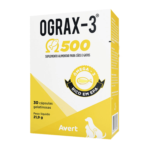 Suplemento Ograx-3 500 com 30 Cápsulas Suplemento Ograx-3 500 com 30 Cápsulas