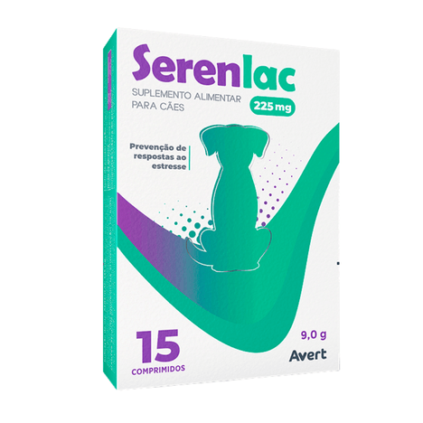 Suplemento Serenlac para Cães de 225 mg com 15 Comprimidos Suplemento Serenlac para Cães de 225 mg com 15 Comprimidos