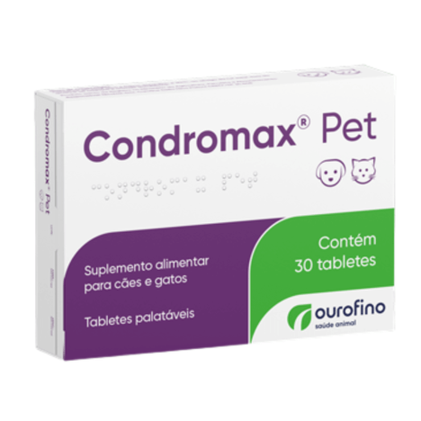 Suplemento Condromax Pet para Cães e Gatos com 30 Tabletes Suplemento Condromax Pet para Cães e Gatos com 30 Tabletes
