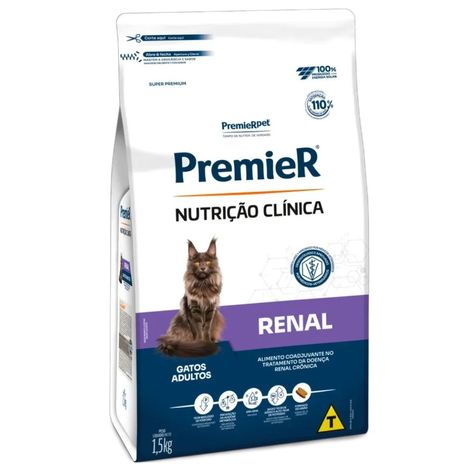 Ração Premier Nutrição Clínica Renal Gatos Adultos 1,5kg