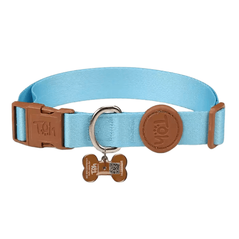 Coleira Tag ID QR Code Azul G Coleira Tag ID QR Code Azul G