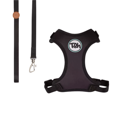Conjunto Peitoral Neocomfy H Toh Black para Gato