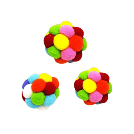 Bola em Pelúcia Arco-Íris para Gato 1 Unidade