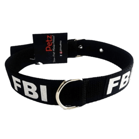 Coleira para Cães cor Preta FBI Tamanho 08 Coleira para Cães cor Preta FBI Tamanho 08
