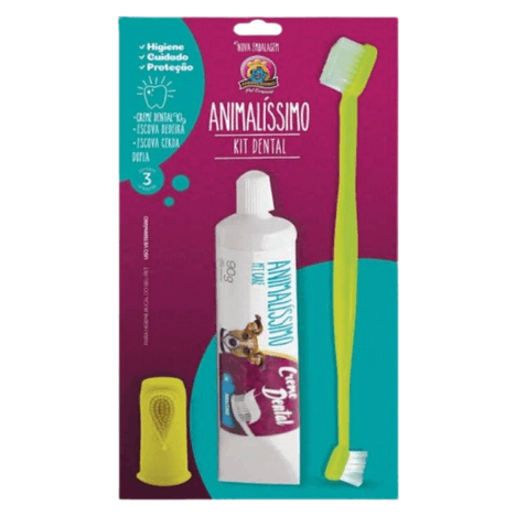 Kit Higiene Bucal com Creme Dental, Escova e Dedeira Kit Higiene Bucal com Creme Dental, Escova e Dedeira