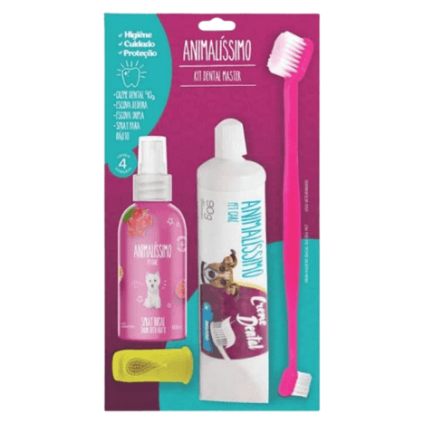 Kit Dental Master com Creme Dental, Escova e Spray para hálito sabor Tutti-Frutti Kit Dental Master com Creme Dental, Escova e Spray para hálito sabor Tutti-Frutti