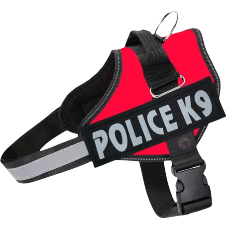 Peitoral para Cães cor Vermelho Police K9 G