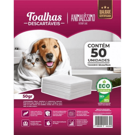 Toalhas Descasáveis com 50 Unidades