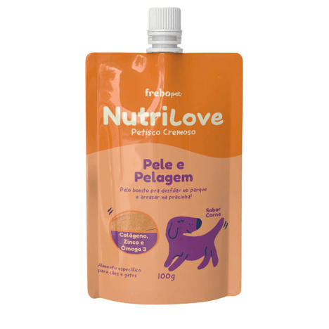 Petisco Cremoso NutriLove Pele e pelagem para Cães em 100g