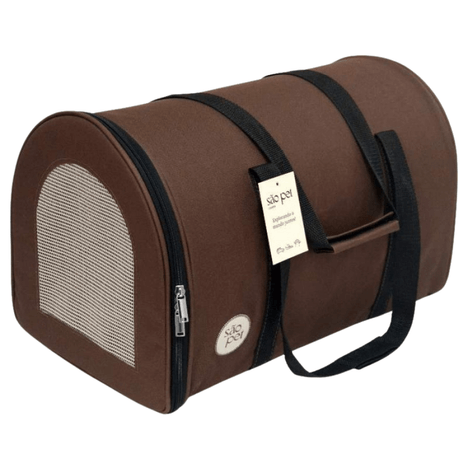 Bolsa de Transporte Nylon Redonda Marrom Bolsa de Transporte Nylon Redonda Marrom