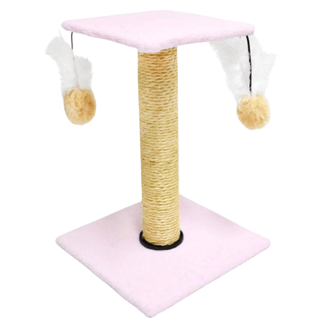 Arranhador com plataforma quadrada Rosa Arranhador com plataforma quadrada Rosa