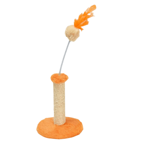 Arranhador Redondo em Pelúcia Laranja P Arranhador Redondo em Pelúcia Laranja P