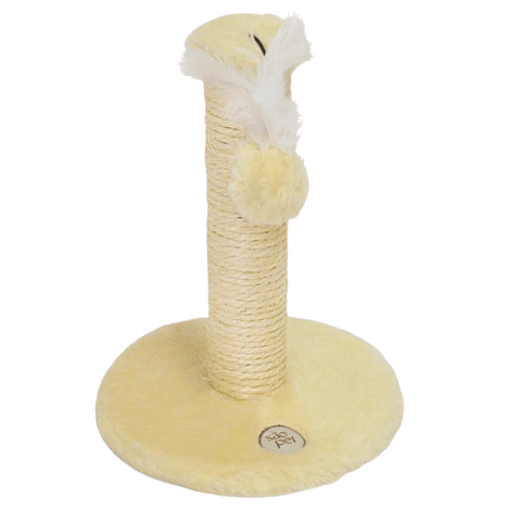 Arranhador Redondo em Pelúcia Branco M Arranhador Redondo em Pelúcia Branco M