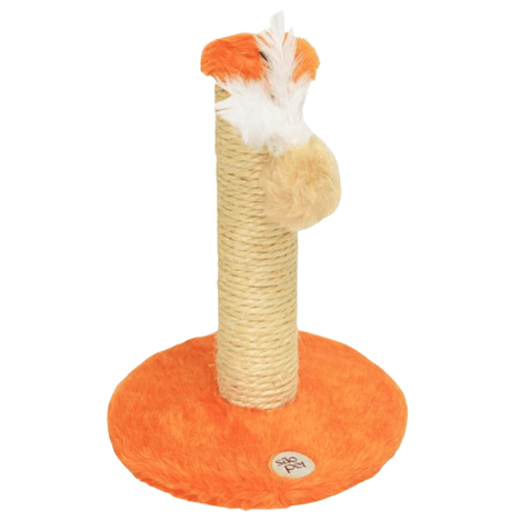 Arranhador Redondo em Pelúcia Laranja M Arranhador Redondo em Pelúcia Laranja M