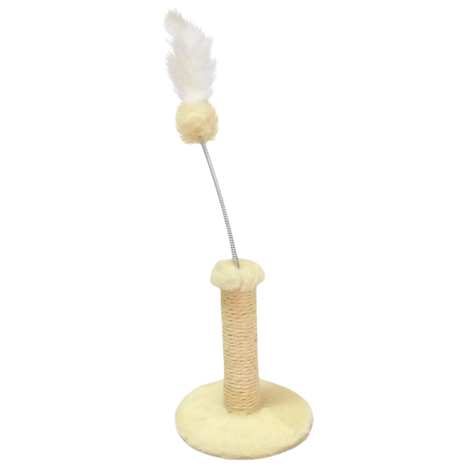 Arranhador Redondo em Pelúcia Branco P Arranhador Redondo em Pelúcia Branco P