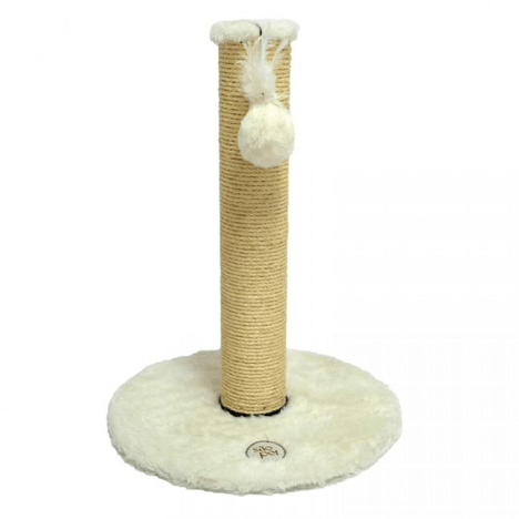 Arranhador Redondo em Pelúcia Branco G Arranhador Redondo em Pelúcia Branco G