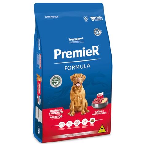 Ração Premier Fórmula Para Cães Adultos de Raças Grandes Sabor Carne e Batata-Doce15 kg Ração Premier Fórmula Para Cães Adultos de Raças Grandes Sabor Carne e Batata-Doce15 kg