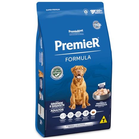 Ração Premier Fórmula Para Cães Adultos de Raças Grandes Sabor Frango e Mandioca 15 kg Ração Premier Fórmula Para Cães Adultos de Raças Grandes Sabor Frango e Mandioca 15 kg