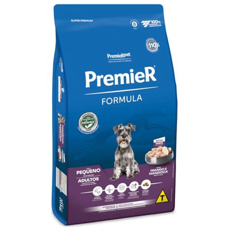 Ração Premier Fórmula Para Cães Adultos de Raças Pequenas Sabor Frango e Mandioca 15 kg