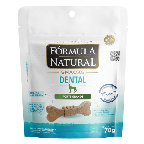 Petisco Fórmula Natural Snacks Dental Cães Adultos Porte Grande 70g