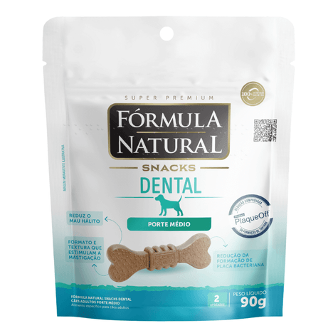 Petisco Fórmula Natural Snacks Dental Cães Adultos Porte Médio 90g Petisco Fórmula Natural Snacks Dental Cães Adultos Porte Médio 90g