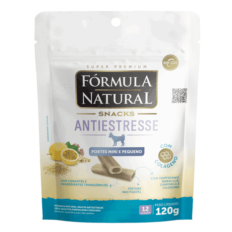 Petisco Fórmula Natural Snacks Antiestresse Cães Adultos Portes Mini e Pequeno 120g Petisco Fórmula Natural Snacks Antiestresse Cães Adultos Portes Mini e Pequeno 120g