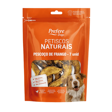 Petisco Prefere Natural Pescoço de Frango Desidratado para Cães com 7 Unidades Petisco Prefere Natural Pescoço de Frango Desidratado para Cães com 7 Unidades