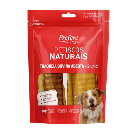 Petisco Prefere Natural Traqueia Aberta Bovina Desidratado para Cães com 2 Unidades Petisco Prefere Natural Traqueia Aberta Bovina Desidratado para Cães com 2 Unidades