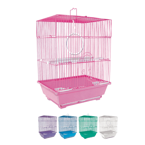 Gaiola Quadrado para Pássaros Cores Sortidas Gaiola Quadrado para Pássaros Cores Sortidas