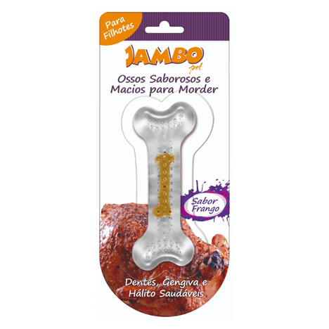 Mordedor Osso Silicone Boninho Sabor Frango P Mordedor Osso Silicone Boninho Sabor Frango P