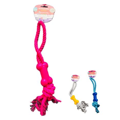 Brinquedo Corda Ossinho com Nó Cores Sortidas 1 Unidade Brinquedo Corda Ossinho com Nó Cores Sortidas 1 Unidade