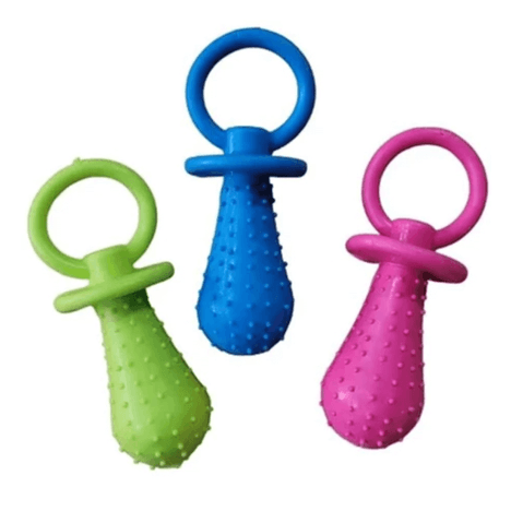 Brinquedo de Borracha Chupeta Guizo Cores Sortidas 1 Unidade